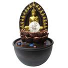 Fonte de água Buda na flor de lótus com LED 29 cm bivolt