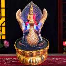Fonte De Agua Buda Tibetano Com A Fênix Bivolt Decoração