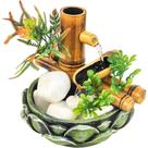 Fonte De Agua Cascata 2 quedas Bambu Flor Lotus Decoracao