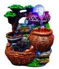 Fonte De Agua Cascata Jarro Roda Moinho Casa Decorativa