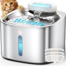 Fonte de água Cat Oneisall em aço inoxidável de 3,5 L sem fio Fonte de água Cat Oneisall em aço inoxidável de 3,5 L sem fio