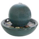 Fonte de água de mesa interna Sunnydaze 18 cm cerâmica verde
