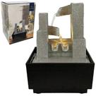 Fonte de agua decorativa 4 quedas com led casal real bivolt 18x13x12cm - NEWWAY