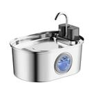 Fonte De Água Inteligente Sem Fio Em Aço Inoxidável Para Gatos 3.2L Dispensador Automático De Água