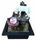 Fonte De Agua Lobo Branco Xamanismo Decorativa Bivolt Animal de Poder
