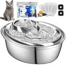 Fonte de água para animais de estimação ORSDA em aço inoxidável 2L para gatos, cães