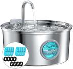Fonte de Água para Gato FOFNON - 3,2L em Aço Inoxidável com 8 Filtros