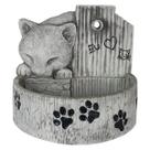 Fonte De Água Para Gatos Bebedouro Gato Decorado Resina Preto c/ Branco