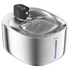Fonte de água para gatos WILKIEE 4,1 L em aço inoxidável sem fio Fonte de água para gatos WILKIEE 4,1 L em aço inoxidável sem fio