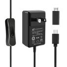 Fonte de alimentação GeeekPi 18W 5V 3.6A Tipo C com interruptor liga/desliga
