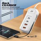Fonte de Carregamento Rápido 66W Portátil 2USB 2Tipo-C Multidispositivos