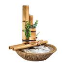 Fonte De Mesa Agua Cascata Bambu 3 Quedas Decorativa 35cm