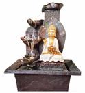 Fonte Decorativa Agua Grande Cascata Relaxante Buda 7 Chakras 40cm Bivolt