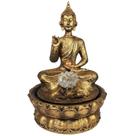 Fonte Decorativa Buda na Flor de Lótus em Resina Acompanha Bombinha Fonte Decorativa Buda na Flor de Lótus em Resina Acompanha Bombinha