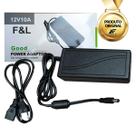 Fonte Eletrônica AC e DC 12V 10A Bivolt Estabilizadora Plug P4