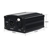 Fonte fantasma,phantom Power +48 V p/microfone Condensador,alimentação 110/220V