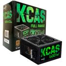 Fonte Gamer Aerocool KCAS 600W Real, 80 Plus Bronze, Bivolt Automática, PFC Ativo, Fan 120mm, Silenciosa - 64802