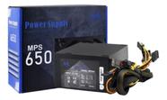 Fonte Mtek Mps650 650w Atx / Não Modular - Preto Cor:Preto