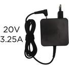Fonte Notebook Lenovo, 20V, 3.25A, 65w, Pino Plug Preto 4mm x 1.7mm, Modelo LE-12, Para Notebook Ideaped e Yoga
