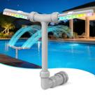 Fonte para piscina IPOOLTENG com duplo jato e luzes, jatos de 4,3 m