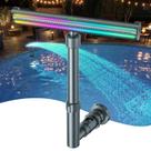 Fonte para piscina solar UIRWAY F5 Pro, 52 LEDs, 10 cores, controle remoto Fonte para piscina solar UIRWAY F5 Pro, 52 LEDs, 10 cores, controle remoto