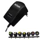 Fonte Universal Regulavel Ac 3v 4.5v 6v 7.5v 9v 12v 3a 3A 6 Plugues 30w