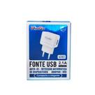 Fonte usb kingo 2,1 a auto-id (android e ios)