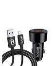 Fonte Veicular Kit Fonte+Cabo Usb x Lightning 3.1a Hrebos