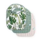 Food Bib Little Unicorn Premium Classic, pacote com 3 folhas tropicais Food Bib Little Unicorn Premium Classic, pacote com 3 folhas tropicais