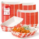 Food Boats Fit Meal Prep, papel de 2 libras, pacote com 250 bandejas de verificação vermelhas Food Boats Fit Meal Prep, papel de 2 libras, pacote com 250 bandejas de verificação vermelhas