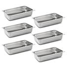 Food Pan Aplancee, panelas de hotel em tamanho real, 10 cm de profundidade, pacote com 6