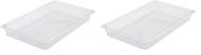 Food Pan Winco Full Size em policarbonato de 2,5 polegadas, pacote com 2