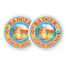 Foot Balm Badger 100% orgânico para calcanhares secos e rachados, pacote com 2 unidades