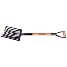 Forcado Para Cascalho Com 10 Dentes Tramontina Em Aço Com Cabo De Madeira 74 Cm Tramontina