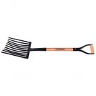 Forcado Para Cascalho Tramontina 10 Dentes Com Cabo De Madeira 74cm