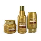 Forever Liss Banho de Verniz Kit Especial Shampoo 300ml e Máscara 250g + Leave-in 140g Extra Brilho