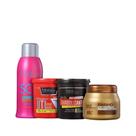 Forever Liss Máscaras UTI 240g + Anabolizante 240g + Verniz 240g + Antiemborrachamento 300ml