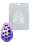 Forma 3 Partes Silicone Ovo Páscoa 350g Vazado Coração