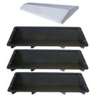 Forma 3 Pingadeira 60x23x5 Molde Cimento Concreto Rebordeira Capa de Muro Antichuva Beiral Parede Muro Chapéu