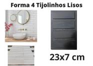 Forma 3D Abs Gesso e Cimento (Tijolinho Liso cada 23x7cm c/4 unid)
