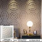 Forma 3d Gesso Círculos 49x49cm ABS 2mm Molde Para Gesso/Cimento/Concreto IN332