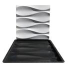 Forma 3D Gesso e Cimento ABS - Ondas 28x28cm