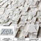 Forma 3d Gesso Mosaico Rústico 50x30cm ABS 2MM Molde Para Gesso/Cimento/Concreto IN309