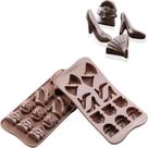 Forma 3D Silicone Mini Bombom Chocolate Fashion Confeitaria Molde Doces Silikomart