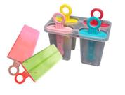 Forma 4 Picolé Sorvetes Gelo Infantil Livre Bpa Picoleteira
