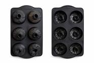 Forma 6 Cavidades Silicone Donuts Antiaderente Assadeira Molde Bolo Cozinha Resistente