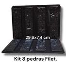 Forma ABS 2mm com 8 Pedras Naturais - 29,6x7,4 cm