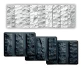Forma ABS 2mm - Kit B com 9 Tijolinhos Rock Face - Ref. 302 - Tamanho 29.5 x 9.5 cm Forma ABS 2mm - Kit B com 9 Tijolinhos Rock Face - Ref. 302 - Tamanho 29.5 x 9.5 cm
