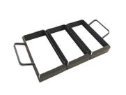 Forma Aço para 3 Bloquetes Paver 20x4cm Desforma Imediata