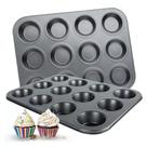 Forma Antiaderente Para 12 Pão de Queijo e Cupcake Assadeira de Teflon Para Muffins Queijadinha e Empadas Forma com 12 Cavidade Que Não Gruda Ingá Forma Antiaderente Para 12 Pão de Queijo e Cupcake Assadeira de Teflon Para Muffins Queijadinha e Empadas Forma com 12 Cavidade Que Não Gruda Ingá